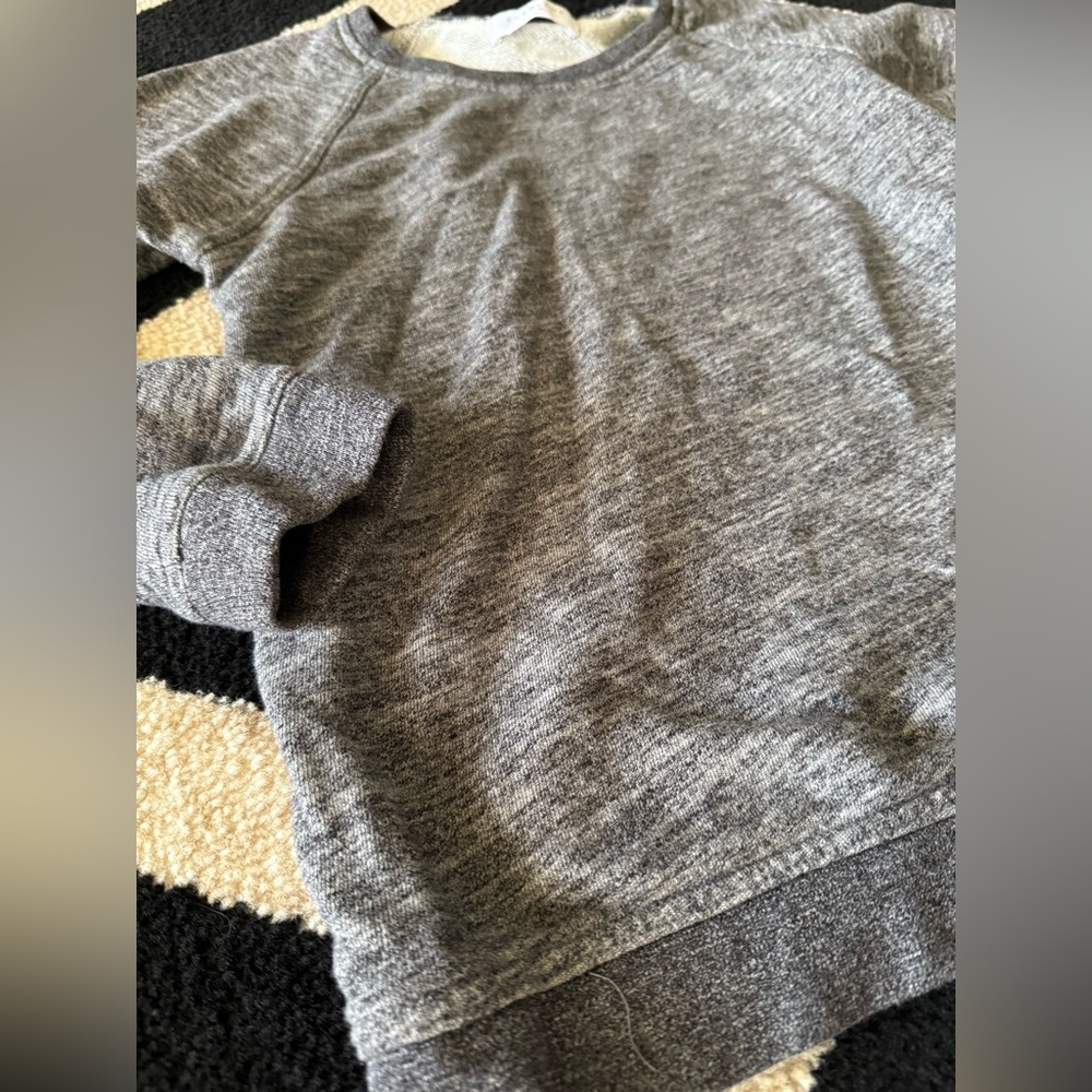 Everlane The Crew Sweatshirt in marled grey cotton S - Picture 4 of 6